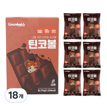 틴코볼 무설탕 단백질 프로틴 다이어트 간식 다크 초코볼 1박스, 18개, 45g
