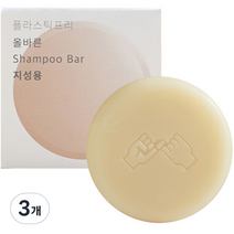 동구밭 올바른 샴푸바 지성용, 3개, 100g