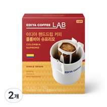 이디야 핸드드립 콜롬비아 슈프리모 드립커피, 8g, 7개입, 2개