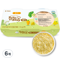 팜투베이비 레디 실온이유식 중기 닭고기비타민죽, 110g, 6개