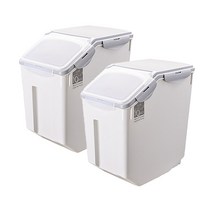반려동물 사료 보관통 10kg YT_RB262 2p, 그레이, 15L