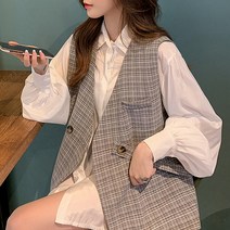 어썸풀 보네타 베스트 + 블라우스 세트