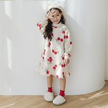 라라아망 여아용 하트체리 원피스