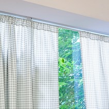 심플럭스 코코체크 가리개 커튼 창문형