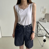 세컨그라운드 여성용 코튼 워싱 나시 티셔츠