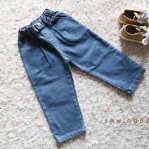 느엘 아동용 데님 일자스판 기모바지