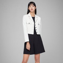 미쏘 여성용 테일러드 스티치 크롭 자켓