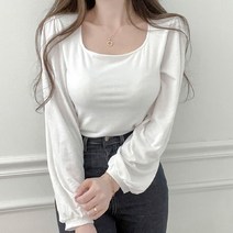 여성용 앤디 퍼프 긴팔 티셔츠