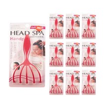 ABM 두피 마사지기, 10개, 빨강