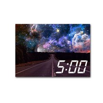 홈마인 LED 시계 / 캔버스 밤하늘 우주 프린팅 액자, 17
