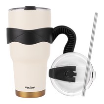 에버 클린 뉴 메가 핸들 텀블러, 아이보리, 900ml