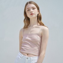 샐러드볼즈 여성용 스트라이프 슬리브리스 티셔츠