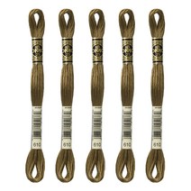 브랜드얀 DMC 25번 면사 자수실 5p, 610번, 8m, 5개