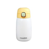 라임올리브 컴팩트 원터치 보온보냉병, yellow, 320ml