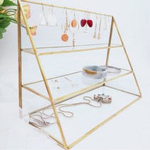 브릴리홈 인테리어 악세사리 보관 골드 수납 진열대, 1개
