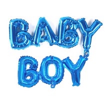 베이비샤워 파티 풍선 세트 BABY BOY, 블루, 1세트