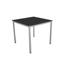 다가구 프래그마 책상 80 x 80 cm, 상판(블랙) + 프레임(아이보리)