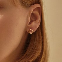 챠미 여성용 18k gold plated 클로버 귀걸이