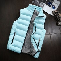 남성용 알럽홈 솔리드 컬러 패딩조끼