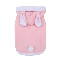 도그도그 반려동물 봄토끼 후드티, 핑크