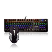 지클릭커 기계식 게이밍 키보드 + 마우스 세트, GMK-810X, 블랙, 일반형