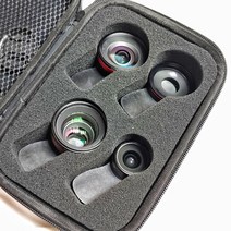 [slr알루미늄하드케이스] 셀디 SLR 스마트폰 렌즈 5종 + 전용 하드케이스 세트, 혼합색상, 1세트