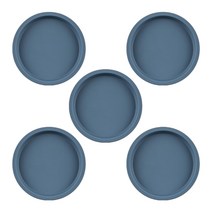 플라이토 실리콘 크라운 컵받침 5p, 마린블루