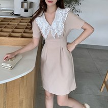 리카피 카라 레이스 미니 원피스 OPS6247C13