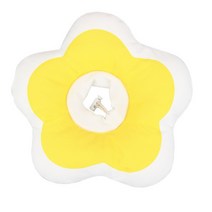 강아지 고양이 방수 꽃잎 넥카라 파스텔노랑 L, 140g, 1개