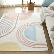 가온길카페트 멜러리 발수 감성 아트 사각 러그