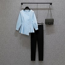루나글램 임산부 하객룩 셔츠 투피스 세트 CHS037