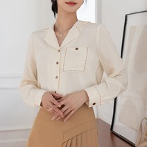 포플러앤씨 루비난 스티치 블라우스