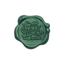 미화부장 완제품 실링 왁스 씰링 왁스 씰왁스 청첩장, 10개, 11 good luck 그린