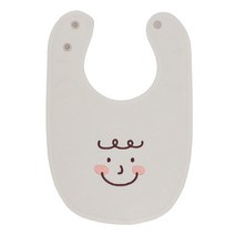 쿵스쿵스 스마일 턱받이, 아이보리, 1개