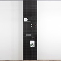 타공판닷컴 가벽 인테리어 철제 파티션 60 x 140 cm + 60 x 140 cm, 블랙