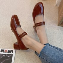 레트로 스퀘어 메리제인 여성구두 GH35_RD_761