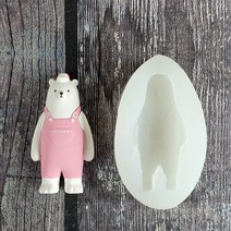 북극곰 멜빵곰 2D 수제 몰드