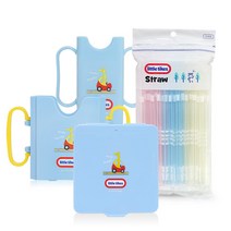 리틀타익스 우유 두유케이스 + 미니팩 홀더 + 치즈 컷팅 케이스 + 스트로우 60p, 블루(우유 두유케이스), 블루(미니팩), 블루(치즈 컷팅 케이스), 핑크, 블루, 옐로우(스트로우)