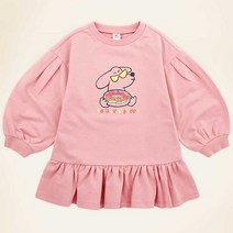 몰리멜리 여아용 렛츠고 프릴 롱 티셔츠