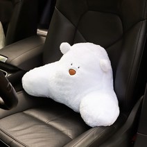 마켓A 폴라베어 차량용 쿠션 허리용, 화이트, 1개