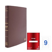 인디 가띠 바인더형 크리어파일 40매 HG3507 + 폼텍 화일인덱스용 라벨지 20매 LQ-3624, 크리어파일(밤색), 라벨지(흰색), 1세트
