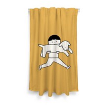 시선강탈 귀여운 심플 일러스트 세탁기 신발장 커튼