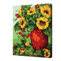 에코솔 셀프페인팅 미니 뜰의 해바라기 화분 DIY 정물화그리기 20 x 30 cm, 14색