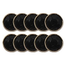 코트 가디건 단추 사파이어 23mm, 블랙, 10개