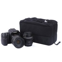 벨벳 카메라 이너 파우치 속가방 BagsTrin IN-03, 블랙
