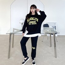 클릭앤미 여성용 블루클린 조거 트레이닝 상하의 세트