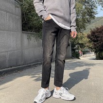 머시따 남성용 히든밴딩 롱 앤 숏 밑단컷팅 청바지