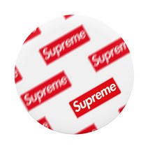 저스트포유 슈프림 컬러 톡 휴대폰 거치대, 화이트 패턴, 1개