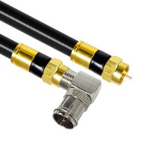 마하링크 국산 골드 고급형 RF 안테나 블랙 5C 꺾임 동축 수제작 케이블 50M, MLZ-GRL500(블랙)