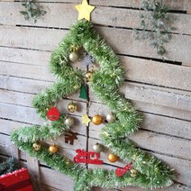 크리스마스 샤틴모루 벽트리 세트, 라임그린